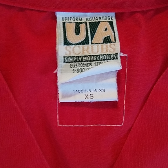 Red Scrub Top - Picture 2 of 3